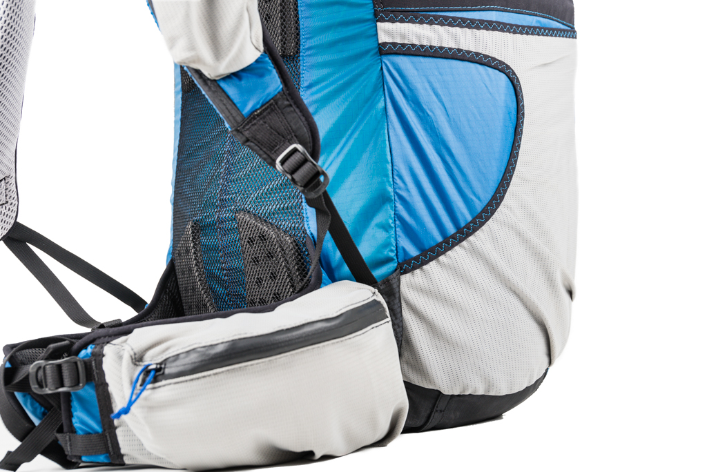 Many side-pockets accessible while walking